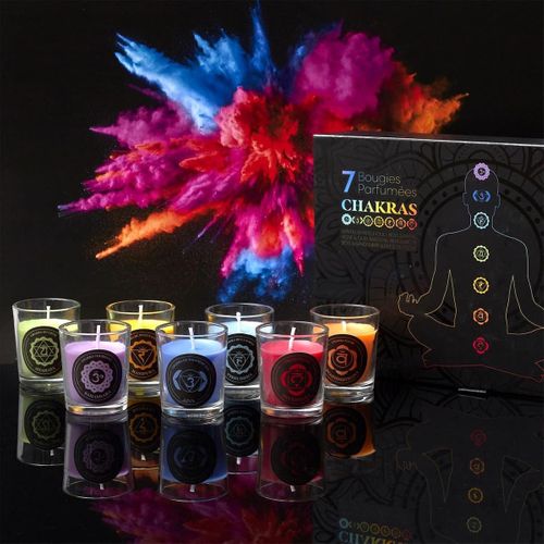 Coffret 7 Bougies Parfumées Par L'essence Des Chakras -