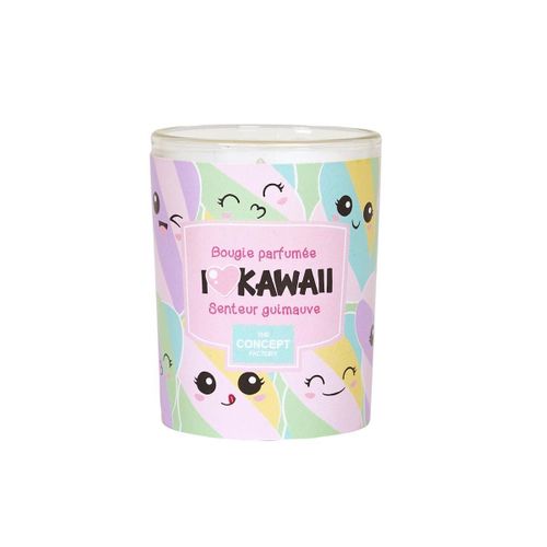 Coffret 1 Bougie Et Un Diffuseur D'ambiance Kawaii Parfums Guimauve Et Vanille -