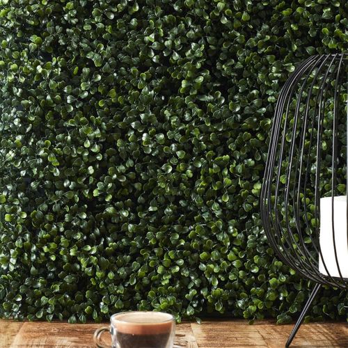 Mur Végétal Artificiel Feuillage En Polyéthylène Vert 50x50cm -