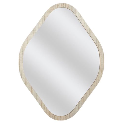 Miroir Déco Losange 60 Cm Avec Contour En Bois -