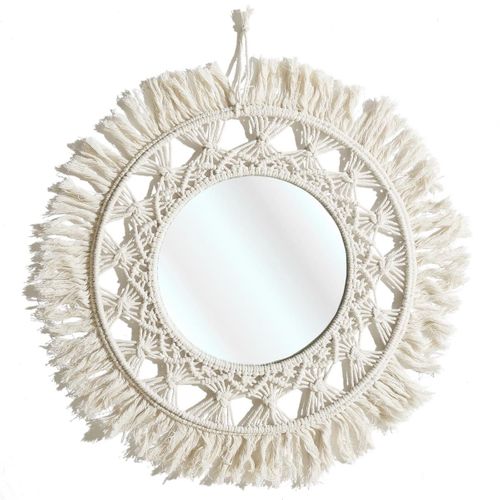Miroir Mural Rond Style Bohème (ø55 Cm) -