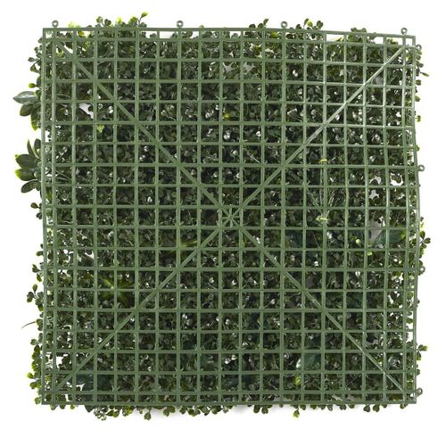 Mur Végétal Artificiel Panache En Polyéthylène Vert 50x50cm -