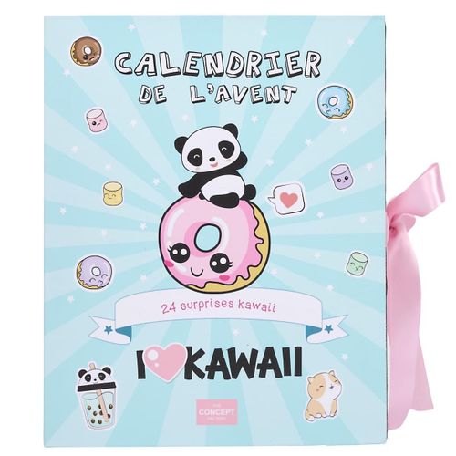 Calendrier De L'avent Kawaii Avec Bougies Parfumées Et Petits Cadeaux -