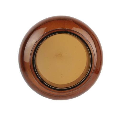 Bougie XXL En Verre Marron Parfum Ambre (h25,5cm) -