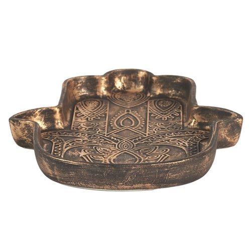 Vide-poche Main De Fatma Finition Argentée En Céramique -