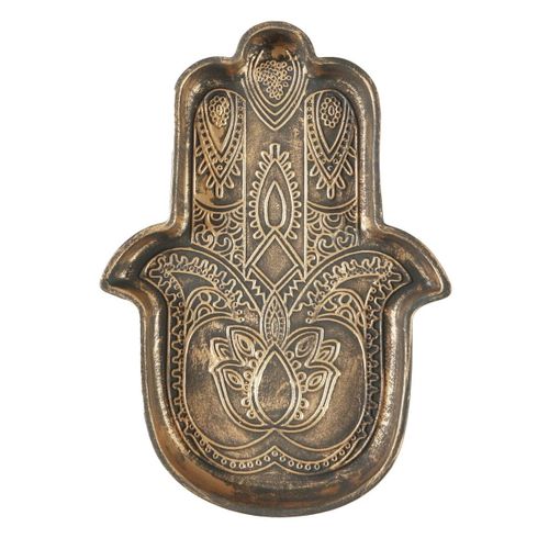 Vide-poche Main De Fatma Finition Argentée En Céramique -