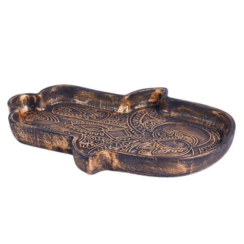 Vide-poche Main De Fatma Finition Argentée En Céramique -