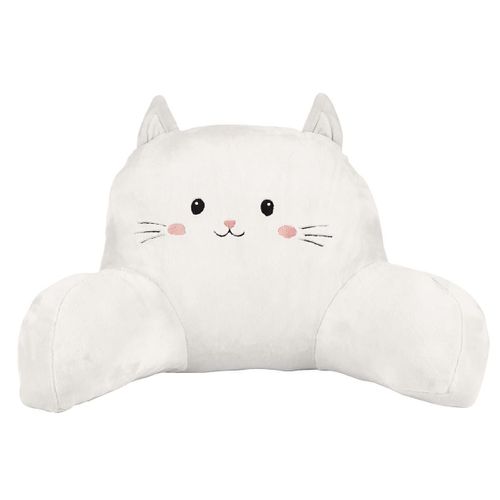 Coussin De Lecture Kawaii Blanc En Polyester Avec Accoudoir -