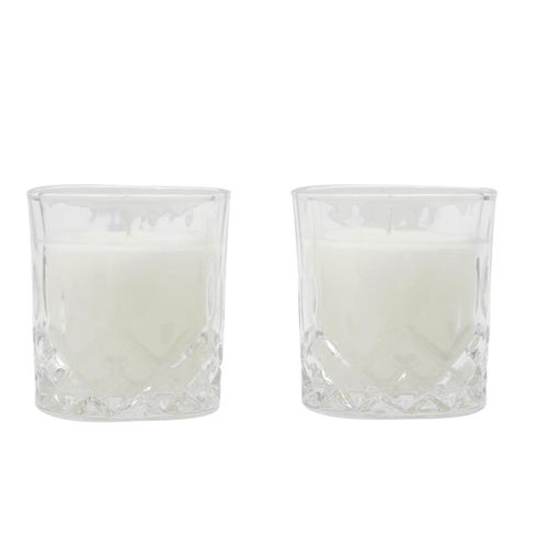 Coffret De 2 Bougies Parfumées En Verre Style Whisky, Parfum Ambre -