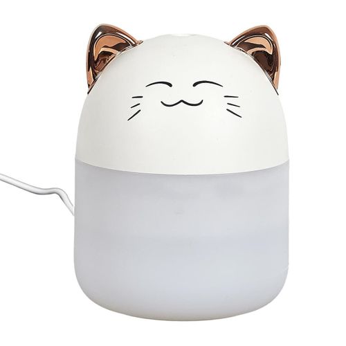Diffuseur De Parfum D'ambiance LED En Forme De Chat Kawaii (200 Ml) Avec Couleurs Changeantes -