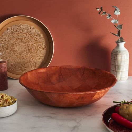 Saladier En Bois De Peuplier Marron (ø45 Cm) -