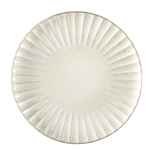 Set De 6 Assiettes De Présentation Beiges En Céramique (ø32 Cm) - Shelly