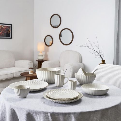 Saladier En Céramique Coloris Beige (ø18,5cm) - Shelly