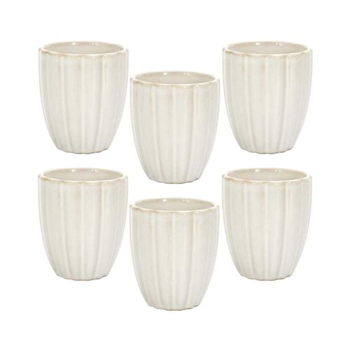 Set De 6 Tasses à Expresso Beiges En Céramique (12cl) - Shelly