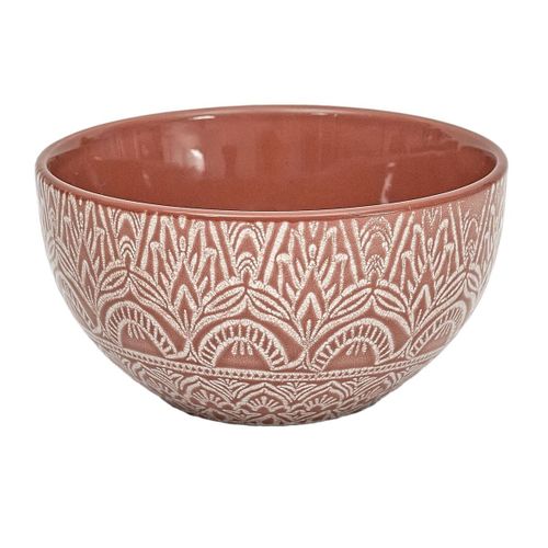 Set De 6 Bols En Céramique Terracotta Motif Mandala (65cl) - Akka