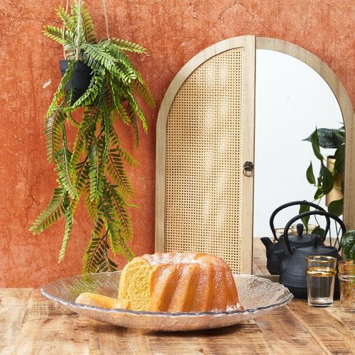 Set De 2 Plats Ronds En Plastique Transparent Texturé Martelé (ø42,5 cm) -