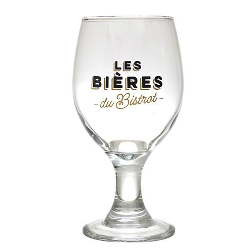 Coffret De 4 Verres à Bière En Verre Style Bistrot -
