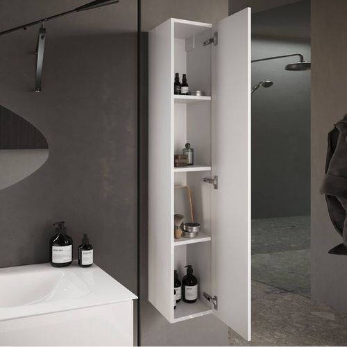 Colonne Murale Suspendue 1 Porte Blanc Laqué - Arturo