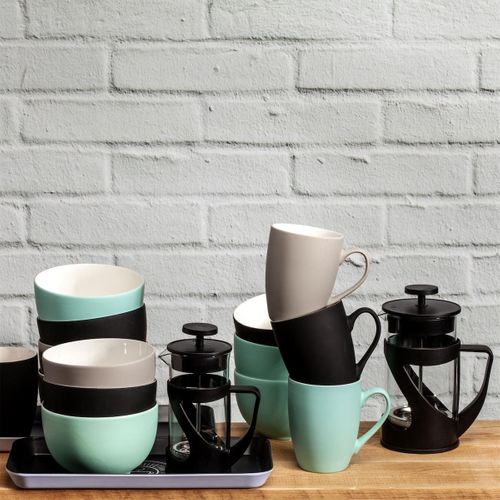 Cafetière à Piston 60cl En Verre Et Plastique Noir Pour 5 Tasses -
