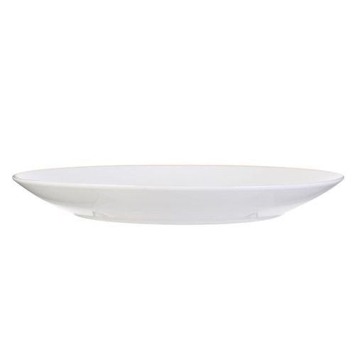 Set De 6 Assiettes Plates Blanches En Porcelaine Avec Liseré Doré (ø26,5 Cm) - Aura