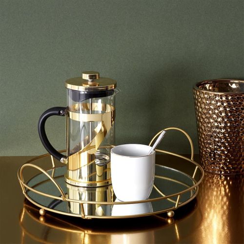Set De 6 Tasses Blanches En Porcelaine Avec Liseré Doré (18cl) - Aura