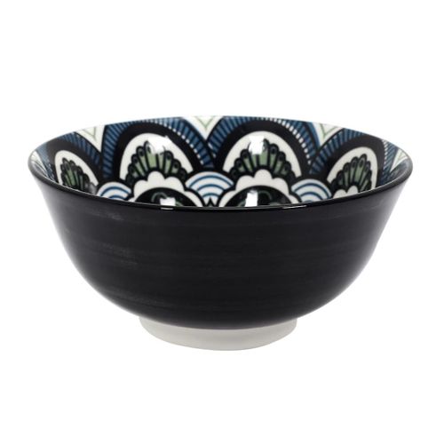 Set De 6 Bols En Porcelaine Bleu Mandala (ø15cm) - Mandala