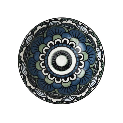 Set De 6 Bols En Porcelaine Bleu Mandala (ø12cm) - Mandala