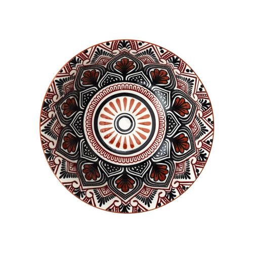 Set De 6 Bols En Porcelaine Orange Mandala (ø15cm) - Mandala