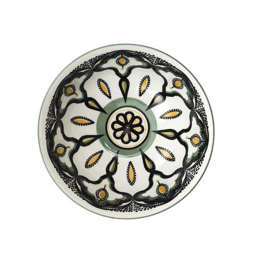Set De 6 Bols En Porcelaine Vert Mandala (ø15cm) - Mandala
