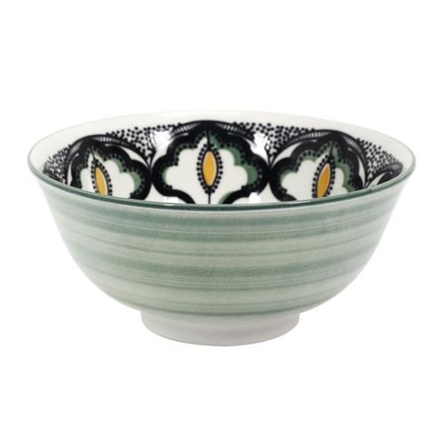 Set De 6 Bols En Porcelaine Vert Mandala (ø15cm) - Mandala