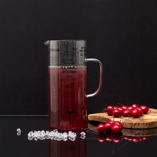 Pichet 2l En Verre Transparent Gradué Avec 6 Recettes De Cocktails Intégrées -