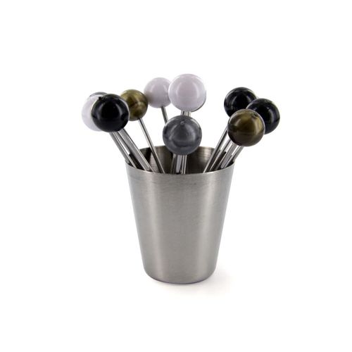 Set De 12 Piques à Bigorneaux Inox Avec Support Circulaire -