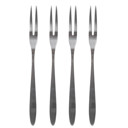 Set De 4 Fourchettes à Escargots En Acier Inoxydable Argenté -