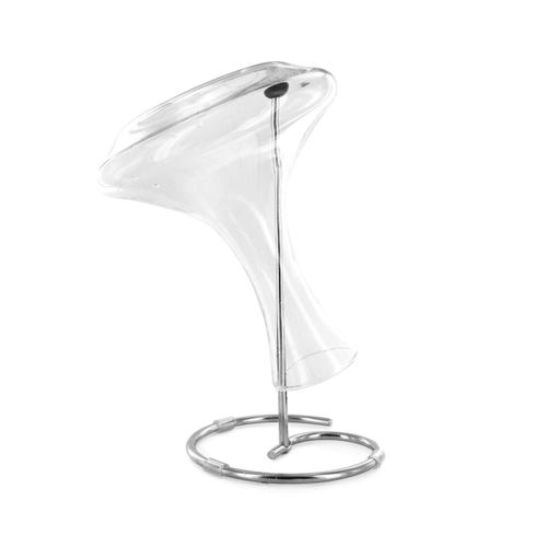 Égouttoir Pour Carafe à Vin En Métal Chromé Argenté Avec Patins Antidérapants -