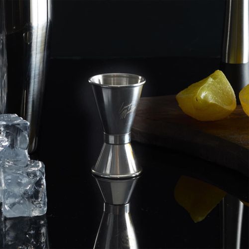 Doseur Alcool Double En Inox(15 Ml Et 30 Ml) Hauteur 8 Cm -