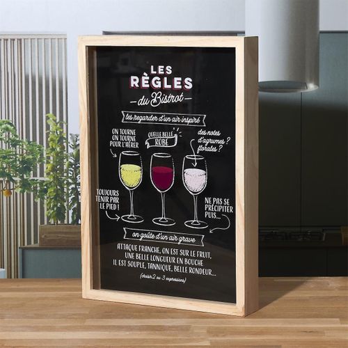 Cadre En Bois Pour Collection De Bouchons En Liège Style Bistrot -