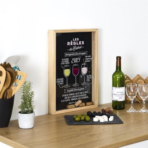 Cadre En Bois Pour Collection De Bouchons En Liège Style Bistrot -