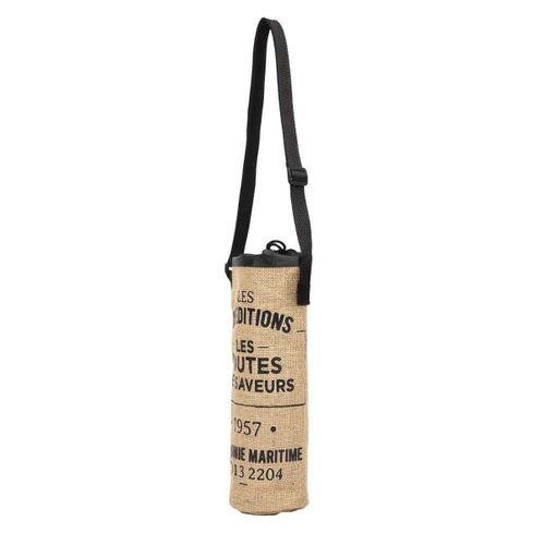 Sac Bouteille Isotherme Marron De 1,5l Avec Message -
