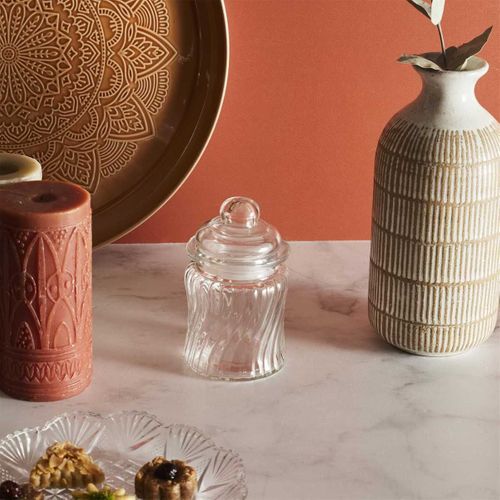 Bonbonnière En Verre Arrondi Transparent Ø7,5cm -