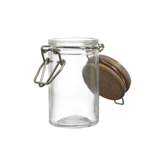 Bocal De Conservation 70ml En Verre Couvercle Acacia -