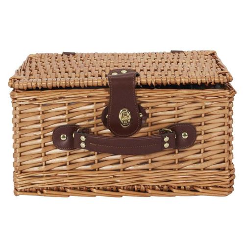 Panier De Pique-nique Pour 4 Personnes Avec Vaisselle Complète Style Exotique -