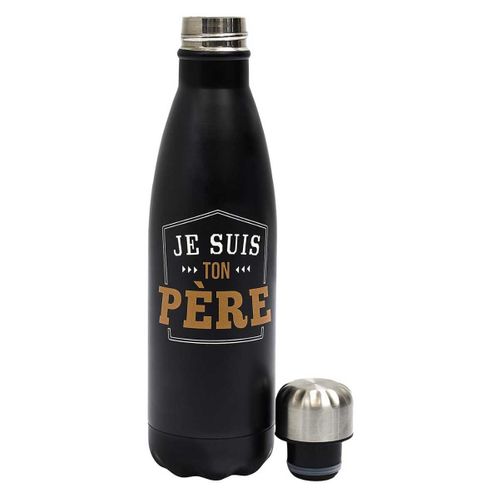 Bouteille De Transport Isotherme 50cl Noir "je Suis Ton Père" -