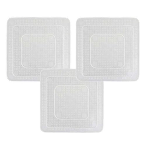 Pack De 3 Couvercles En Silicone Extensibles Carrés 3 Tailles 9,5 Cm - 14 Cm - 19 Cm -
