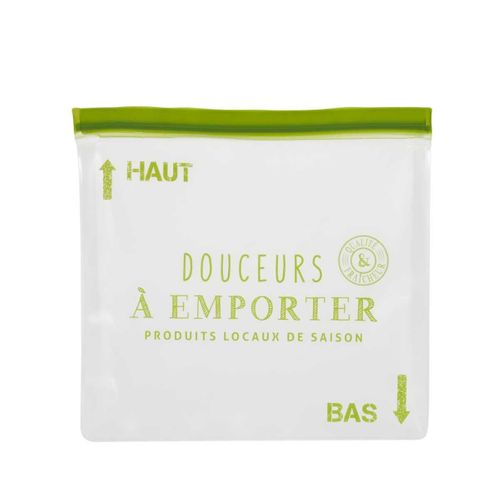 Lot De 2 Sachets Transparents Réutilisables Et Hermétiques Fermeture à Zip -