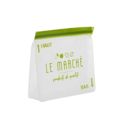 Lot De 2 Sachets Transparents Réutilisables Et Hermétiques Fermeture à Zip -