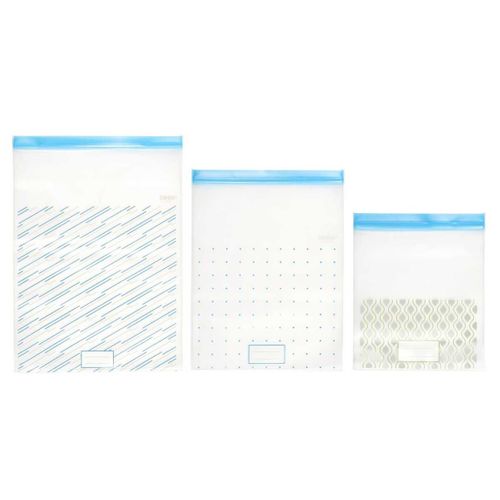 Lot De 3 Sachets Transparents Réutilisables De Congélation Fermeture à Zip -