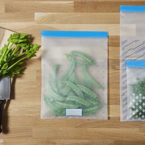 Lot De 3 Sachets Transparents Réutilisables De Congélation Fermeture à Zip -
