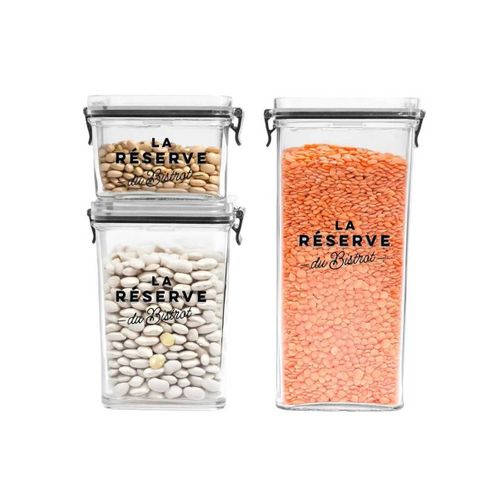 Lot De 3 Boites De Conservation Empilables, 3 Tailles Différentes -