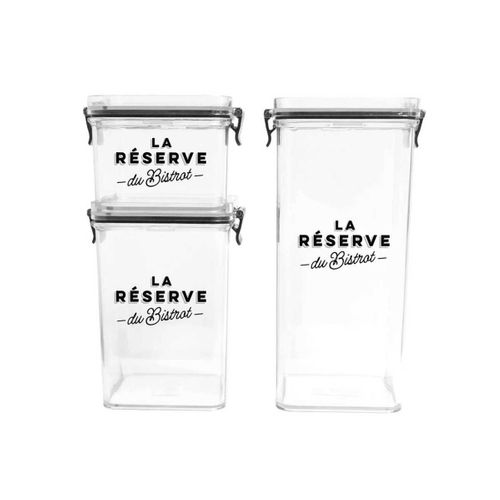 Lot De 3 Boites De Conservation Empilables, 3 Tailles Différentes -