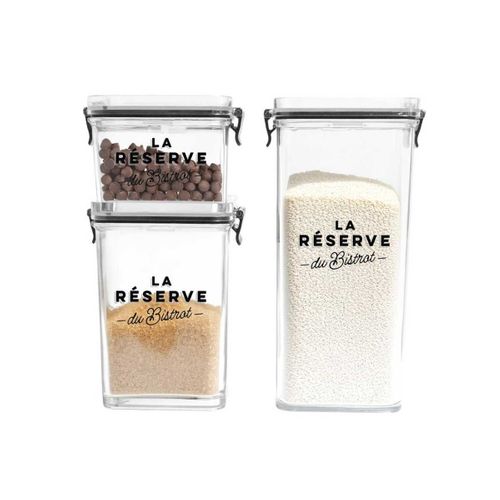 Lot De 3 Boites De Conservation Empilables, 3 Tailles Différentes -